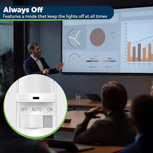 Image of TOPGREENER In-Wall PIR Motion Sensor Light Switch, Single Pole Occupancy Sensor Switch, Motion Sensor Switch, Need Neutral Wire, Wall Plate Included, On /Off Override, 4A, 500W, TSOS5-W, White, 2 Pack