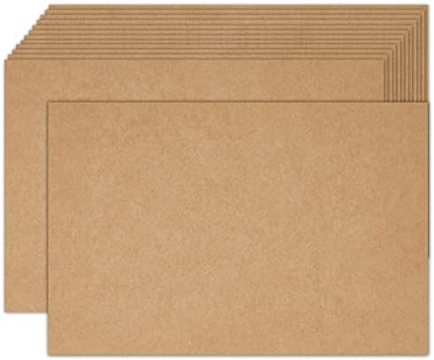 Brown Craft Cardstock 4x6 Blank Cards，Goefun 100 Pack 80lb Unruled Index Cards for Invitations, Business, Greeting Cards, DIY Card Making