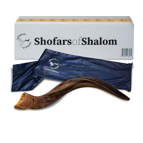 Shofars Of Shalom Kudu Shofar Horn, Original Beautiful Half Polished Half Natural Finish, Easy...