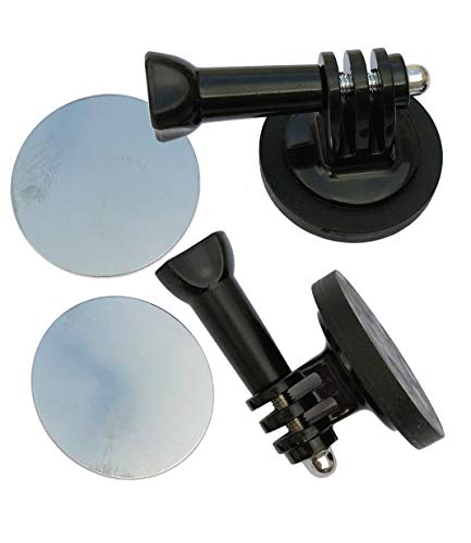 2-Pack FREAKMOUNT Freaky-Strong Rubber-Coated Magnetic Gopro Action Camera Mount w/Thumb Screws & Stick-On