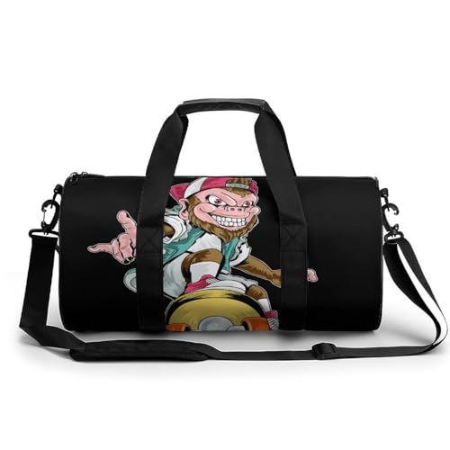 Sac de sport singe skateboard fini le manque de place en gym