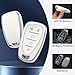 CHEZENHUI for Chevy Key Fob Cover with Leather Lanyard, Car Key Case Shell Protection for 2016-2020 Chevrolet Malibu Cruze Camaro Volt Blazer Traversea Smart Remote Control Protector, Black