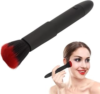 MotiBaMakeup Brush with 10 Gears Vibration Frequency Soft Natural Hair, Black, Cosmetic Brush Price In India