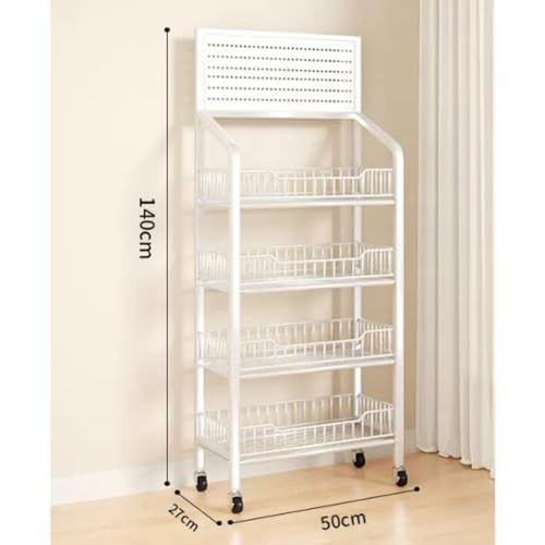 Présentoir à collations de supermarché blanc à étagères support métal - 3