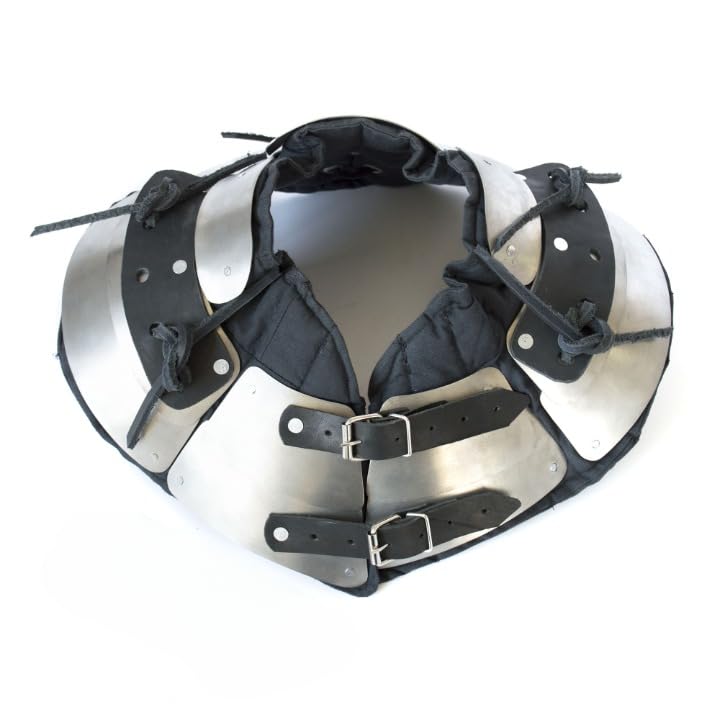 Titanium Gorget Medieval Fantasy Steel Neck Guard Functional Knight Armor LARP & Theatrical Play Armour