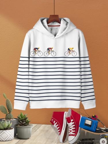 Image of HELLCAT Trendy Printed Cotton Blend Hoodie Sweatshirt for Boys - Pack of 2