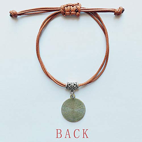 Bracelet bouddhisme sanskrit double cordon cuir mode couple ensemble - 2