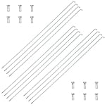 Xelsluthe 26cm Silver Bike Spokes, Alloy Steel Bicycle Spoke, Bicycle Spokes Bike WheelSpoke, 12PCS with 14mm Spoke Caps, Universal Fit for Mountain Bikes, Road Bikes, Mtb, Ebike