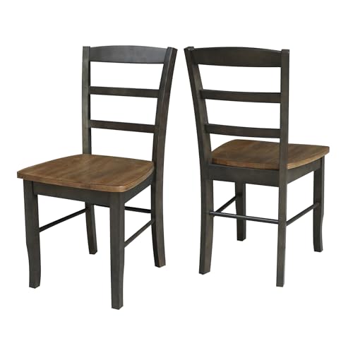 Set of Two Madrid Ladderback Dining Chairs,...