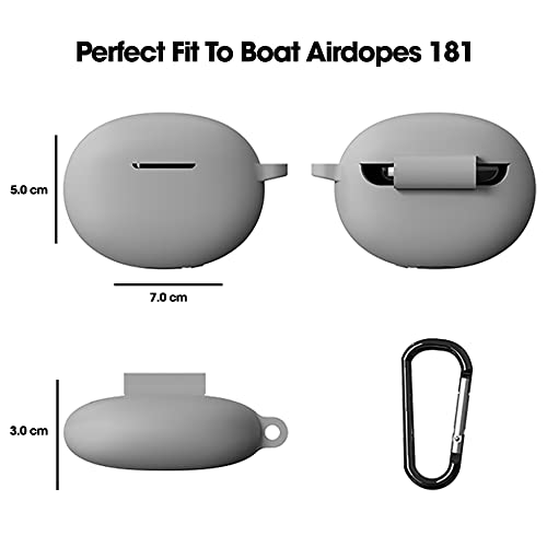Image of Sounce Earphone Case Cover Compatible with Boat Airdopes 141, Soft Silicone Skin Case Cover Shock-Ab