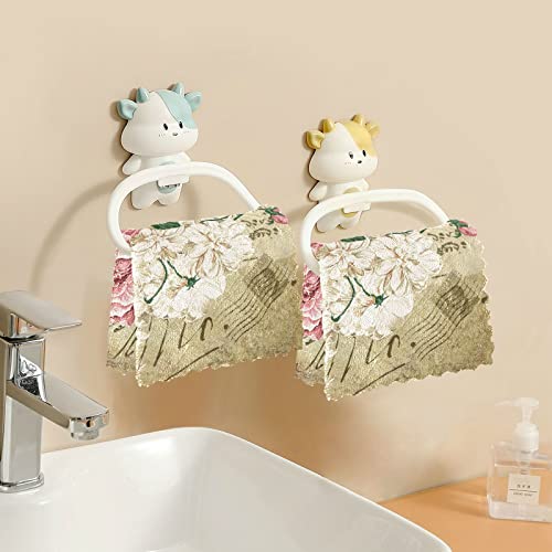 Shabby Chic Pink Rose Kitchen Dishcloths, 6 Pack Dish Towels Quick Drying Tea Towels Absorbent Cleaning Towels Tableware Towel For Kitchen Bathroom #TOP5