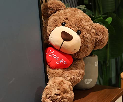 Rochemon Teddy Bear Stuffed Animals With Heart 2023 Gifts For Mom Girlfriend Boyfriend Wift Brown 19.7Inch #TOP2