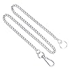 welsberg 2 Stuck Schlüsselanhänger 50 cm Brieftasche Kette, Hosenkette aus Edelstahl, Silber Gliederkette für Männer Frauen mit Karabinerhaken und Schlüsselring #1