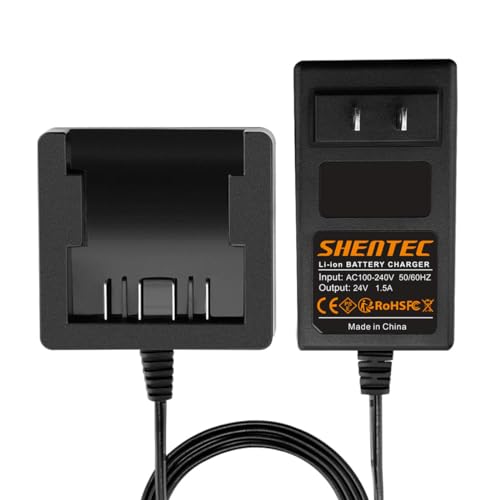 Shentec 24V Lithium Ion Battery Charger for Greenworks 24V Battery 29842, 29852, 29322, G-24