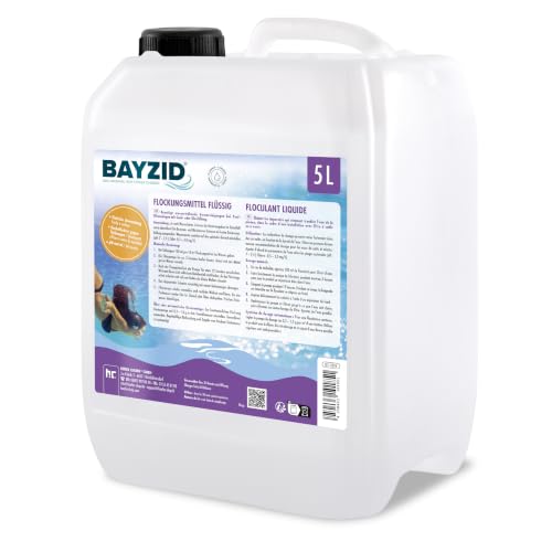 Höfer Chemie 5 L BAYZID Pool Flockungsmittel flüssig - für kristallklares Poolwasser - einfache Anwendung + hocheffektive Wirkung gegen Trübungen