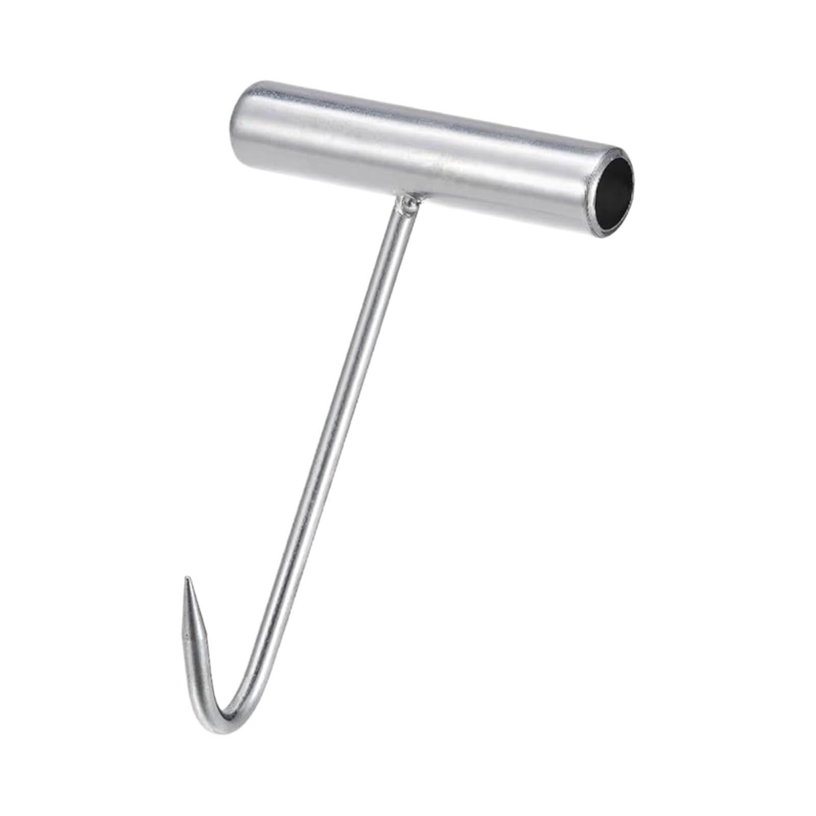 WOVEBIUS Manhole Hook Tool Lifter Sewer Rolling Doors Lifting Versatile Lifting Hooks 20CM,Silver