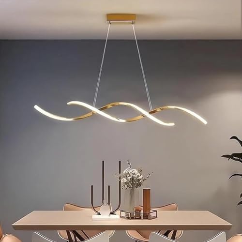 Image of Gold Chandelier for Living Room Modern, Dining Room, Hanging Lights for Living Room Smart Voice Assist (Google, Alexa), App Control (Warm, Cold, Natural)