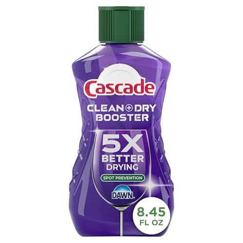 Image of Cascade Rinse Aid Clean & Dry Booster Dishwasher Rinse Aid Liquid for Spotless, Streak-Free Dishes, Works with Dishwasher Detergent, Dishwasher Gel, Pods, or Tablets, Powerful Dry Booster, 16 oz