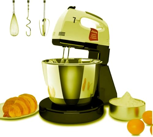 Stand Mixers, 7 Speeds With 3QT Stainless Steel Bowl, Stand
