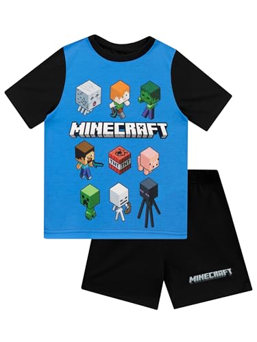 Minecraft Boys Steve and Creeper Pyjamas Black 9 to 10 Years