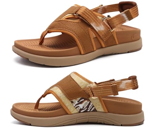 COFACE Flip Flops Sandals for Women Ladies Lightweight Athletic Soft Cushion Walking Sandals Orthotic Orthopedic Thong Sandals With Comfortable Arch Support Outdoor Beach Summer (US Size 6-12)