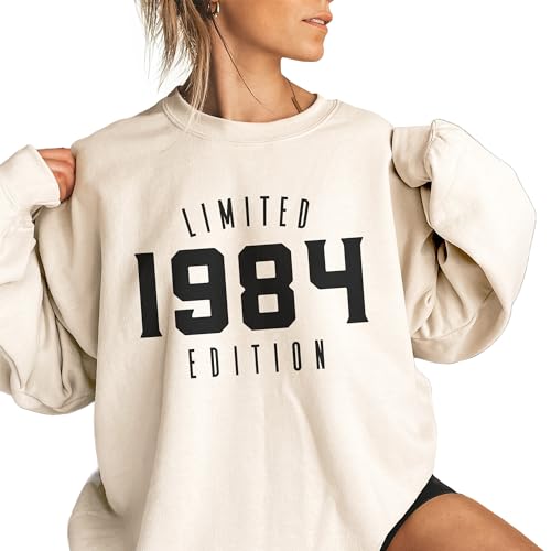 Limited Edition 1984 Sweatshirt, 40th Birthday Gift, Birthday Gift For Women, 1984 Birth Year, 40 Years Number Shirt, Unisex Birthday Crewneck Sweatshirt2