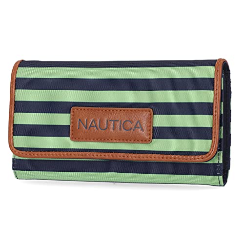 Image of Nautica womens The Perfect Carry All Money Manager Wallet Organizer with RFID Blocking Wallet, Lime, One Size