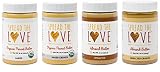 NAKED Organic Peanut Butter (Creamy & Crunchy) and UNSALTED Almond Butter (Creamy & Crunchy (4-pack)