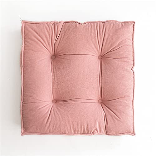 Coussin de chaise en chenille rose 45x45 pour salon chambre et bureau confortable