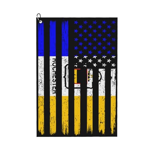 MCSVCH Rochester NY Flag Golf Towel 24"x16" with Carabiner