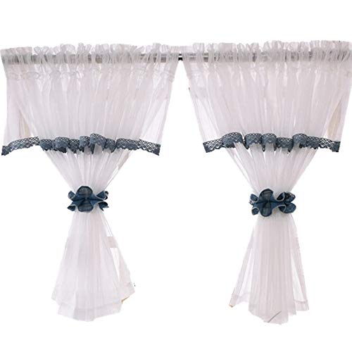 Rideau Brise-Bise Dentelle Long Pour Porte Balcon – Transparent Français 140x165 Cm Blanc