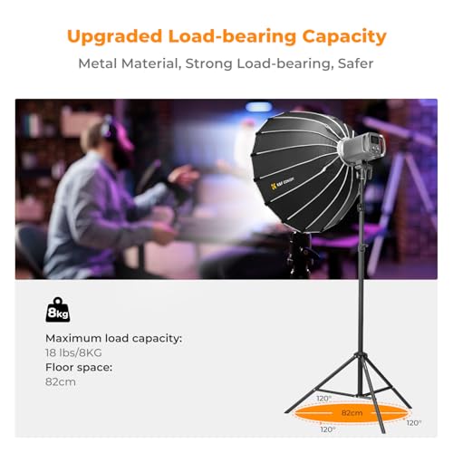 Image of K&F Concept Light Stand for Photography, 9.1ft /2.8M Portable Extendable Photo Video Tripod Stand, Heavy Duty Light Stand Lighting Tripod with 1 /4 inch Screw for Strobe Light /Webcams /Cameras /Softbox