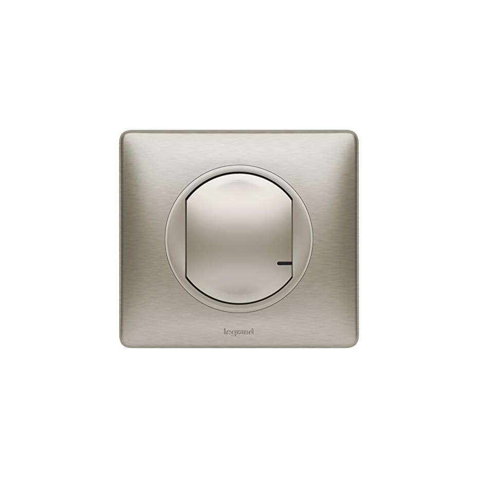 legrand interrupteur à option variateur à câbler pour installation connectée céliane with netatmo avec plaque métal titane