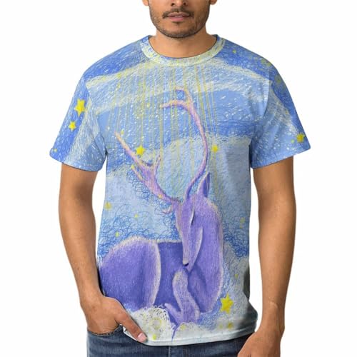 T-shirt violet homme coupe droite pour masquer les imperfections et rester à l'aise