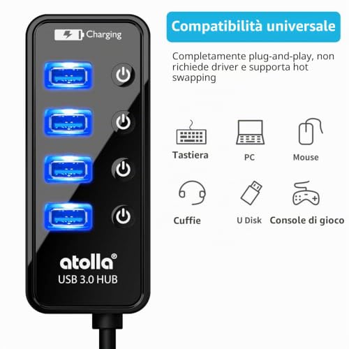 Atolla Hub USB 3.0 alimentato - Hub USB - Immagine 2