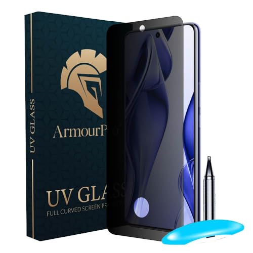 Image of ArmourPro UV Privacy Tempered Glass Screen Protector for Vivo V50e (6.77 Inch, Pack of 1) Edge to Edge Full Screen Coverage | Anti-Spy, Anti-Peeping & 9H Hardness Glass