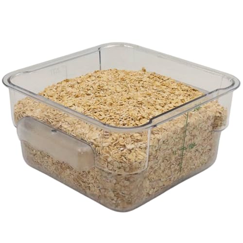 Image of FSE Square Food Container, 2 Quart, Polycarbonate, Reusable, Clear, NSF, (LID SOLD SEPARATELY)