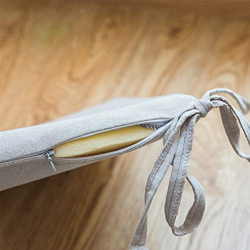 Cojín de asiento transpirable estilo futón japonés para sillas de comedor 6
