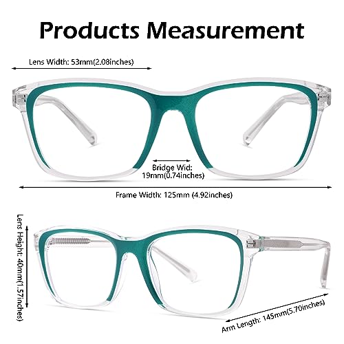 Image of Pro Acme Blue Light Blocking Glasses for Women Men Classic Square Frame Clear Lens Glasses for Computer