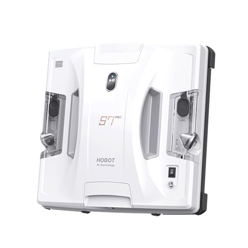 SMARTBOT HOBOT-S7 PRO Robot lavavetri automatico con doppio mocio motorizzato, doppio spruzzatore, controllo app e voce, pulizia potente per vetri interni ed esterni, pareti e ringhiere
