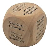 Wooden Religious Prayer Starter Cube for Kids, 1 1/4 Inch