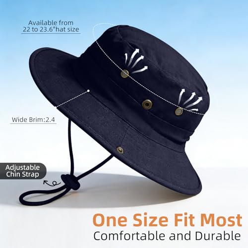Image of Sun Hats for Men Women Boonie Hat Foldable Fishing Hat UPF 50+ Bucket Hat for Fishing Hiking Garden Safari Beach
