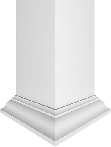 Miniatura 5 de Ekena Millwork CC0609ENPMIMI Craftsman Classic Square - Kit de columna de PVC liso sin cónico, capital de misión y base de misión, 6 pulgadas de