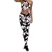 Mxssi Damen Sportanzug Yoga Weste BH + Leggings Sport-Set Blumen Gederuckt Elastizität Sportwear Fitness Anzüge Frauen Hemd Hosen für Yoga, Workout,Jogging,Lauf