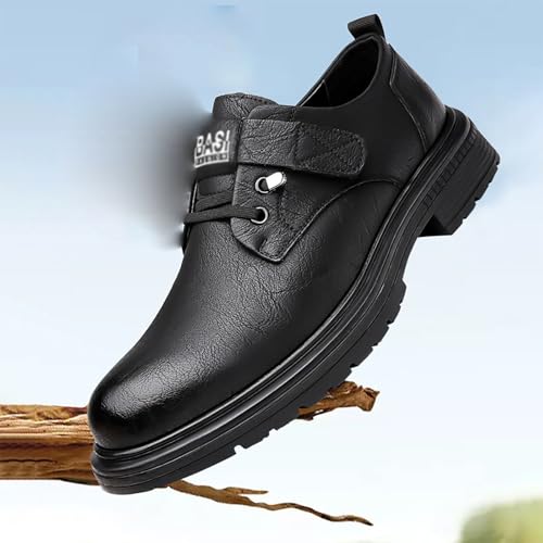 Men's Autumn/Winter Vintage Comfortable Cowhide Leather Breathable Interior, Anti-Slip Rubber Sole - Ideal For Outdoor & Business Casual Settings2