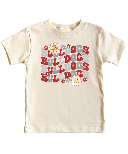 Trendy Bulldogs Sports Fan Shirt for Women, Teens & Kids Girly Red Team Pride Outfit for Baby4