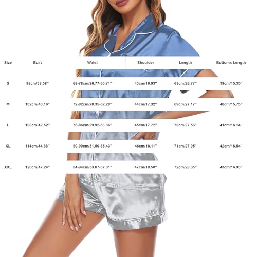 Short pyjama femme imprimé ensemble nuit manches courtes et bas boutonné pour l'été - 4