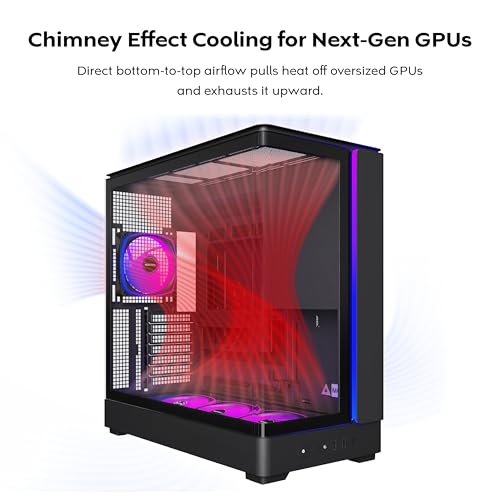 Gabinete MONTECH King 45 Pro ARGB semitorre negra con cristal templado 6