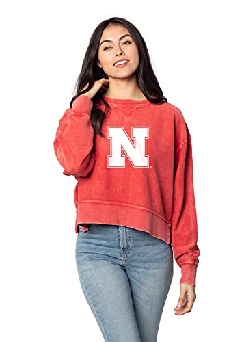 Image of chicka-d NCAA womens Corded Boxy Pullover