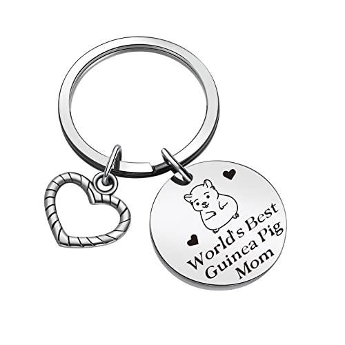 ZQEOU Cavy Mom Gift Fur Babies Gift Pet Mother Keychain Cavy Mommy Gift Cute Cavy Lover Keychain Mom In Law Gift Cavy Owner Keychain Grandma Keychain Cavy Mom Keychain